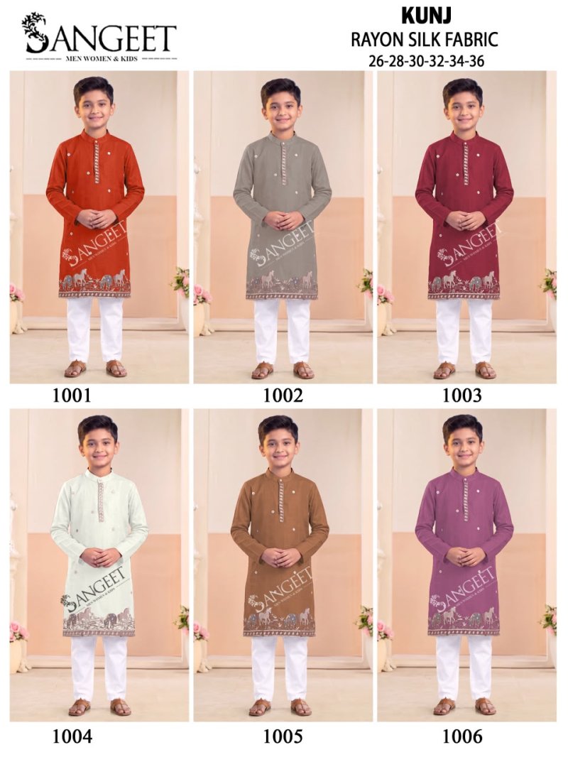 Sangeet Kunj Vol 1 Rayon Silk Kids Kurta